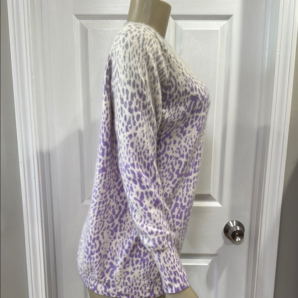 Pure Collection Leopard Print Sweater. - Picture 3 of 6